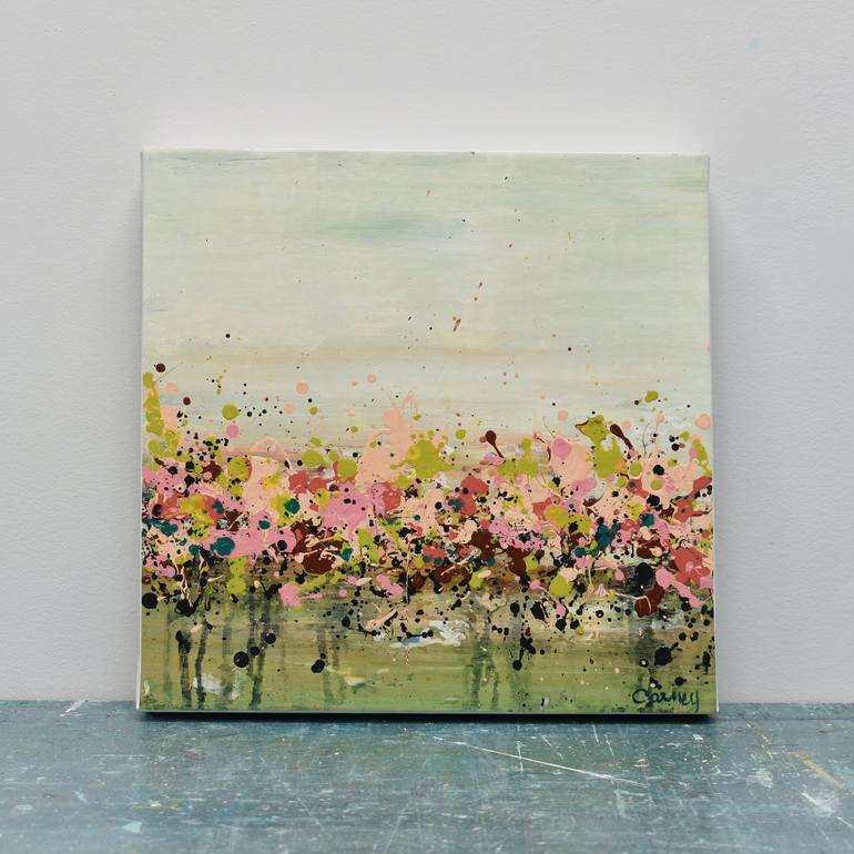 Original Abstract Garden Painting by Lisa Carney