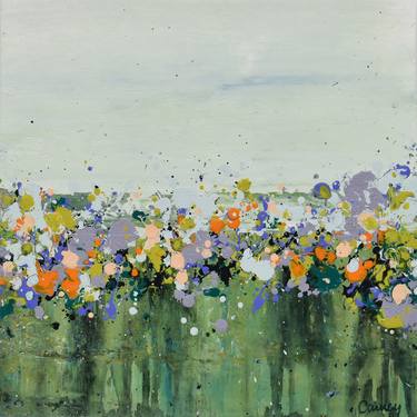 Original Abstract Garden Paintings by Lisa Carney