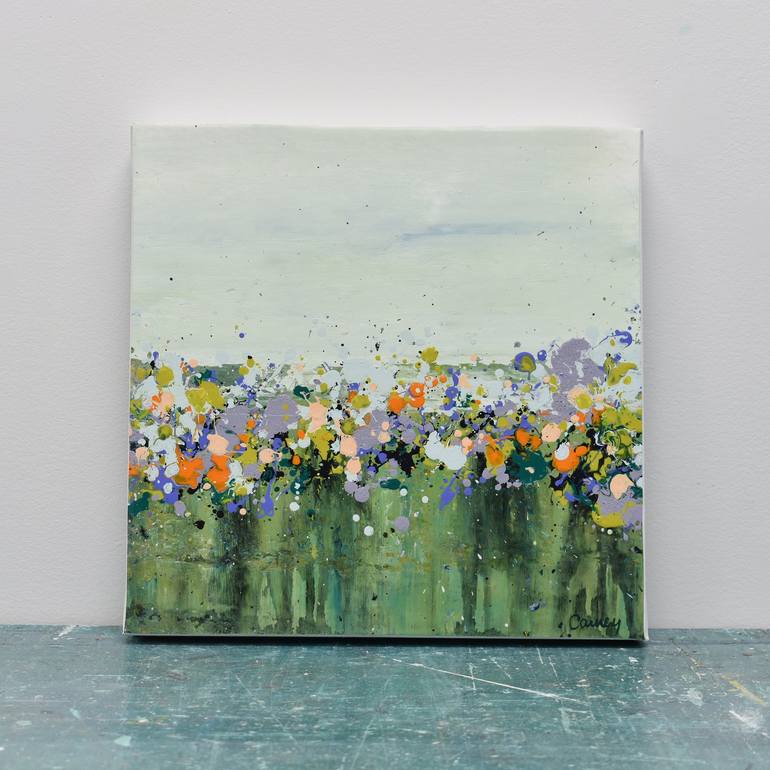 Original Abstract Garden Painting by Lisa Carney