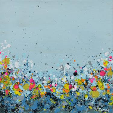 Original Abstract Floral Paintings by Lisa Carney