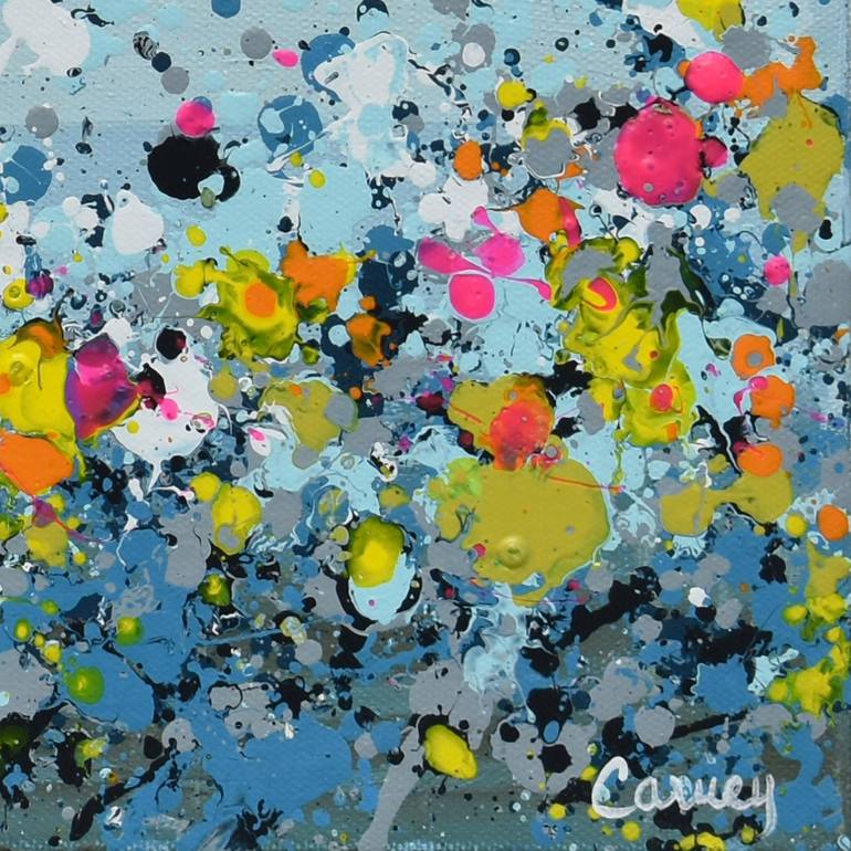 Original Abstract Floral Painting by Lisa Carney