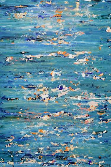 Print of Abstract Water Paintings by Lisa Carney