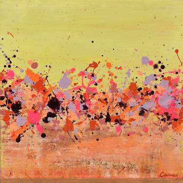 Original Abstract Expressionism Garden Paintings by Lisa Carney