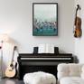 Spring Beauty with a black frame in a music room