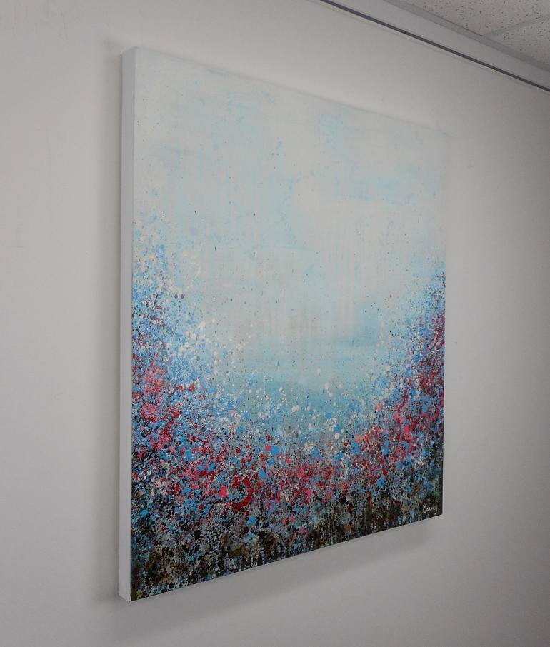 Original Abstract Floral Painting by Lisa Carney