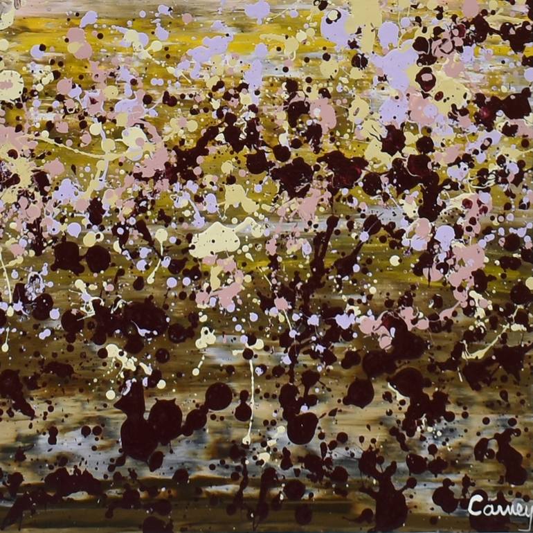 Original Abstract Expressionism Garden Painting by Lisa Carney