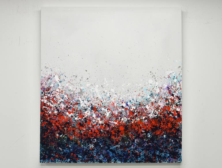 Original Abstract Floral Painting by Lisa Carney