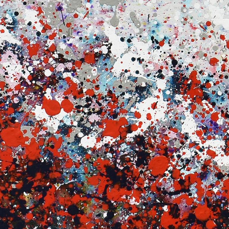 Original Abstract Floral Painting by Lisa Carney