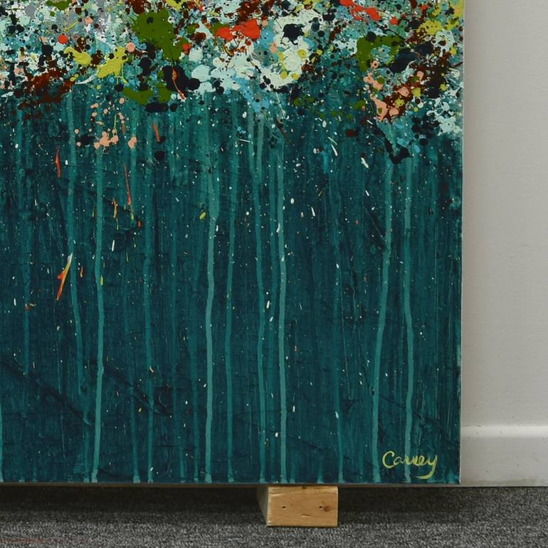 Original Abstract Garden Painting by Lisa Carney