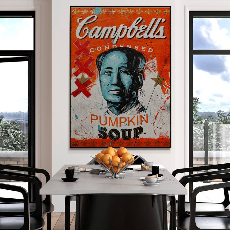 Original Famous Painting by Franko  Pop Art Art on Canvas  Mr Mao