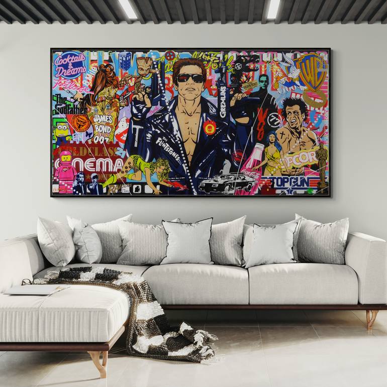Original Pop CultureCelebrity Painting by Franko  Pop Art Art on Canvas  Legendary