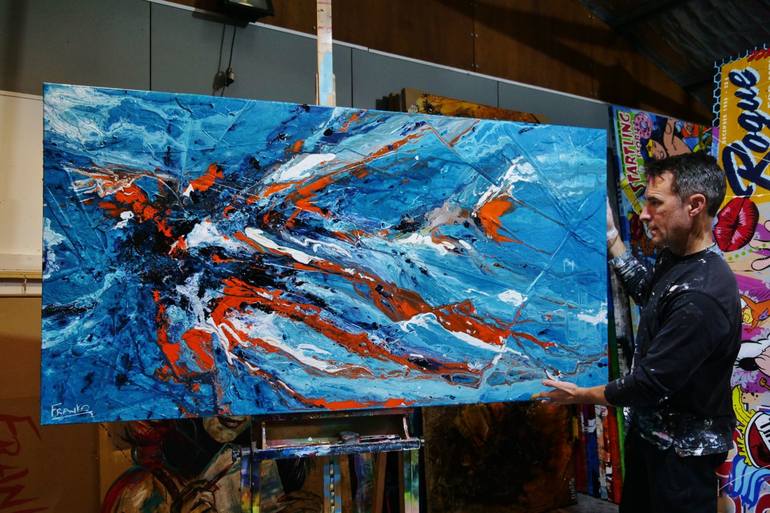 Original Abstract Expressionism Abstract Painting by Franko 