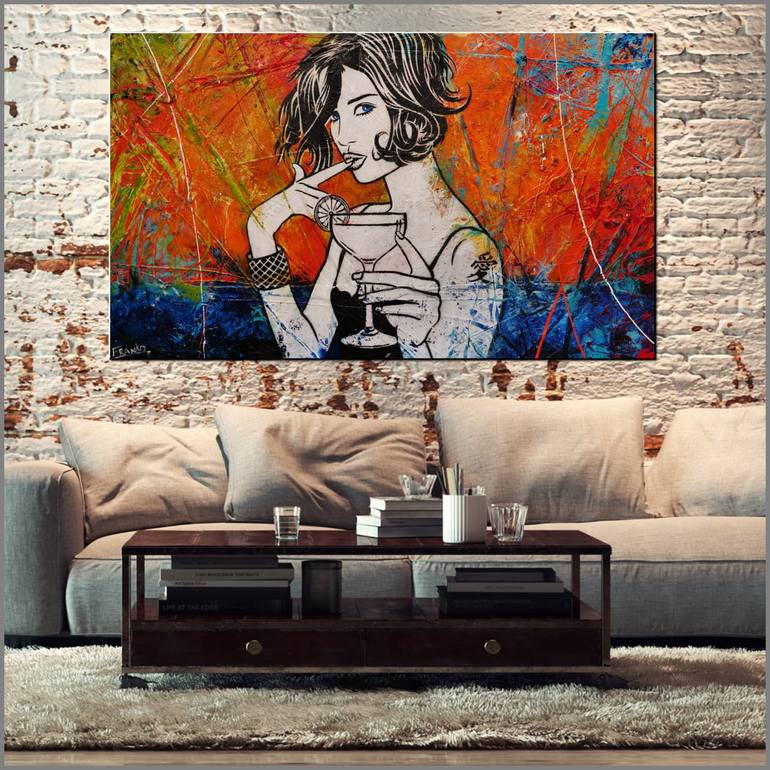 Original Pop Art People Painting by Franko 