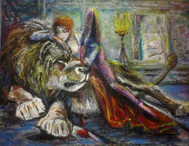 Original Impressionism Erotic Painting by Marina Davidova