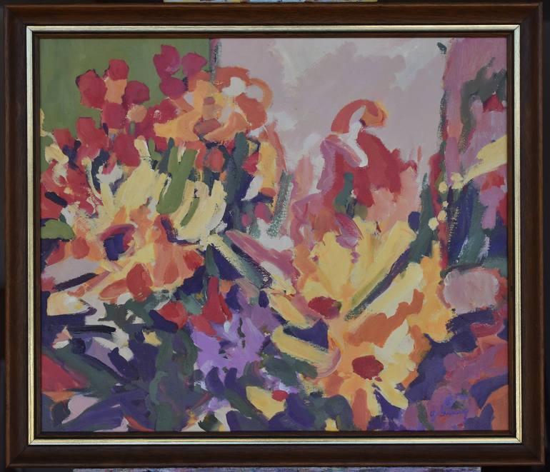 Original Contemporary Floral Painting by George Brinner