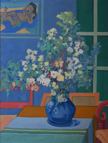 Flowers in Blue Vase thumb
