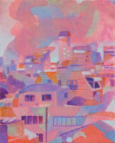 Print of Cubism Cities Paintings by Chisato Yamada