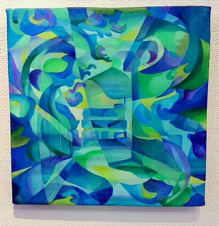 Original Abstract Expressionism Landscape Painting by Chisato Yamada