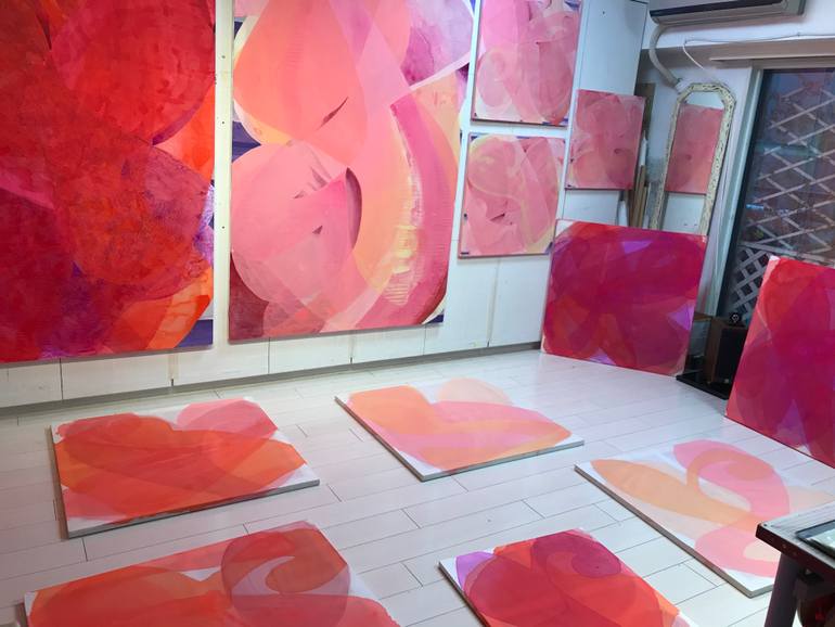 Original Abstract Expressionism Abstract Painting by Chisato Yamada