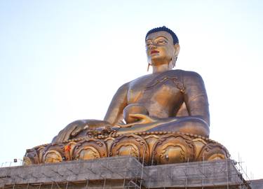 Lord Buddha's bronze statue in meditative posture thumb