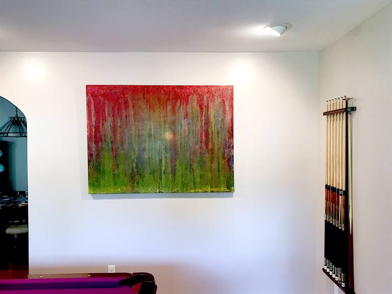 Original Abstract Outer Space Painting by Frank Cappello