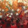 Acrylic sand, cornstarch on canvas. Geologic time represented as stratification of form and texture.