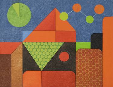 Original Geometric Abstract Paintings by Dan Steven