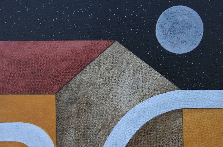 Original Bauhaus Abstract Painting by Dan Steven