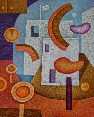 Original Cubism Abstract Paintings by Dan Steven