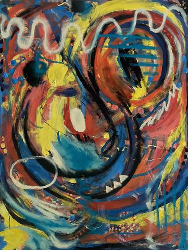 Original Abstract Expressionism Abstract Painting by Francesca Bandino