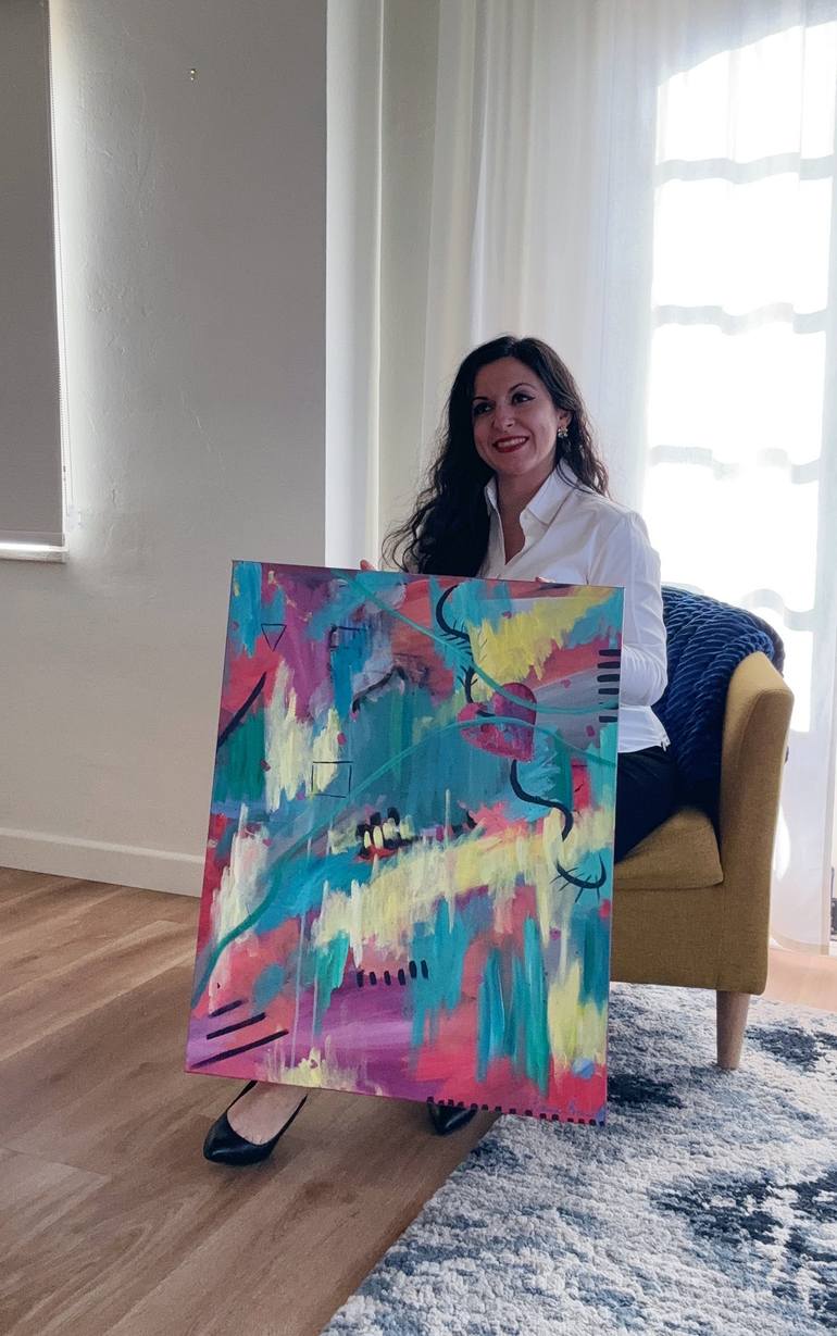 Original Abstract Expressionism Abstract Painting by Francesca Bandino