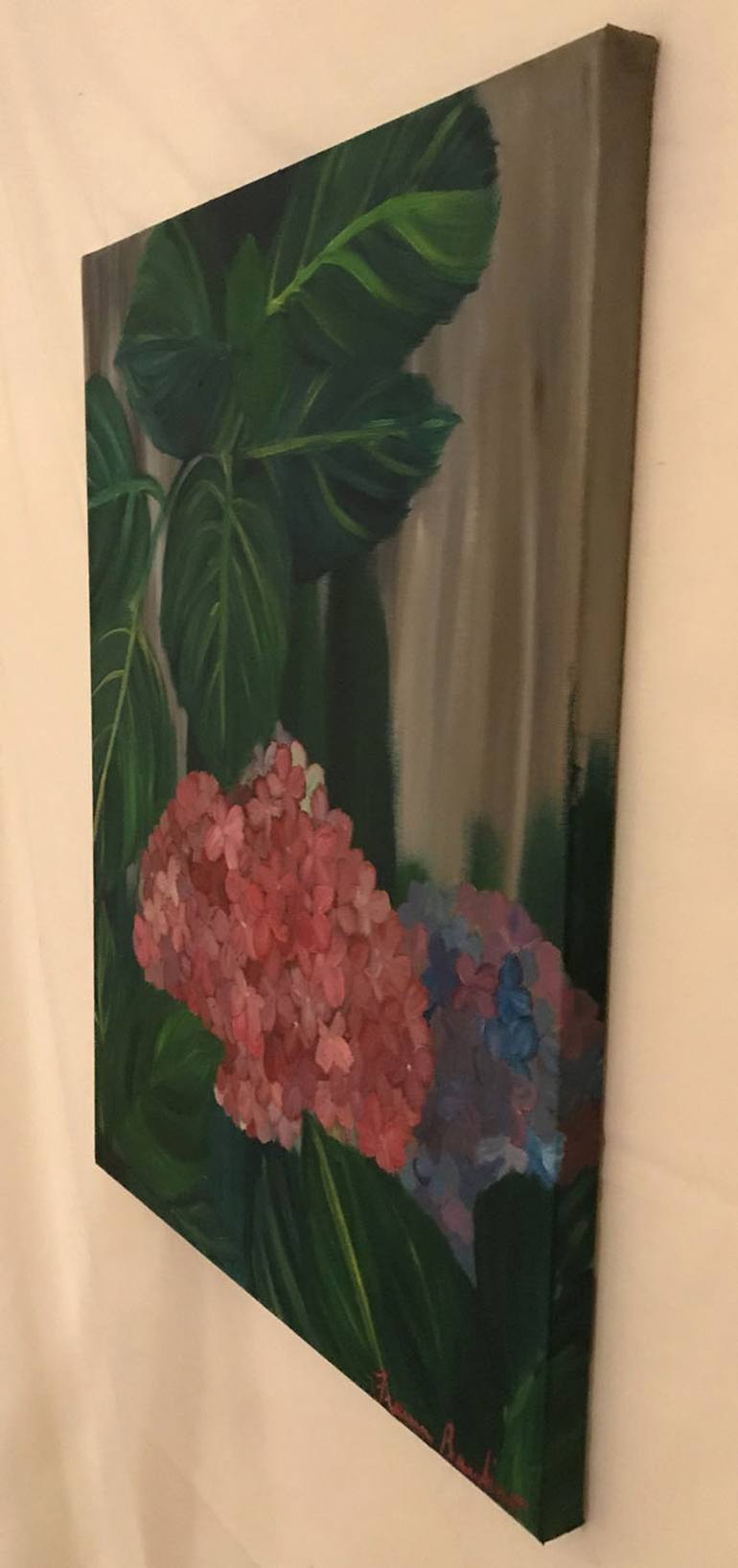 Original Expressionism Floral Painting by Francesca Bandino