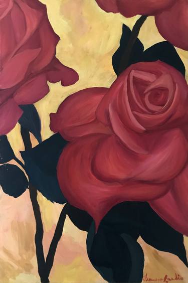 Original Expressionism Floral Paintings by Francesca Bandino