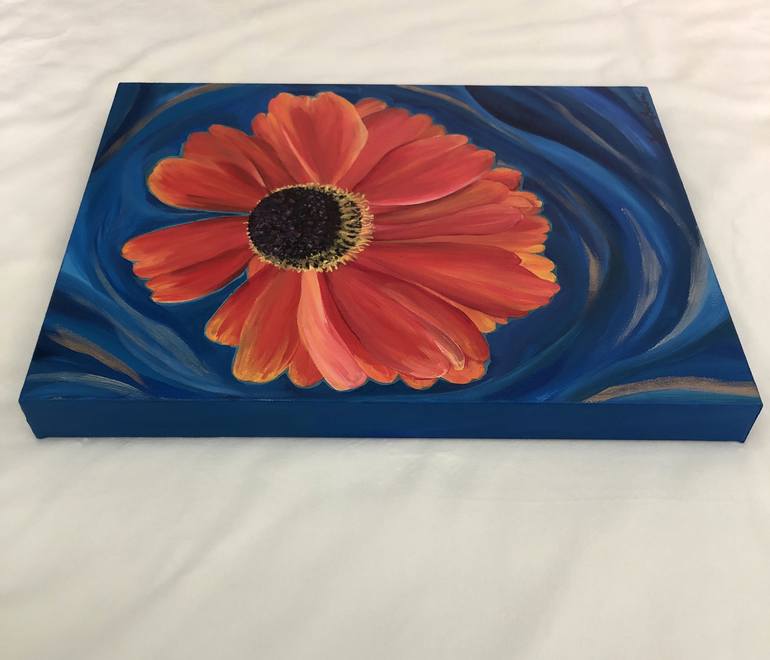 Original Expressionism Floral Painting by Francesca Bandino