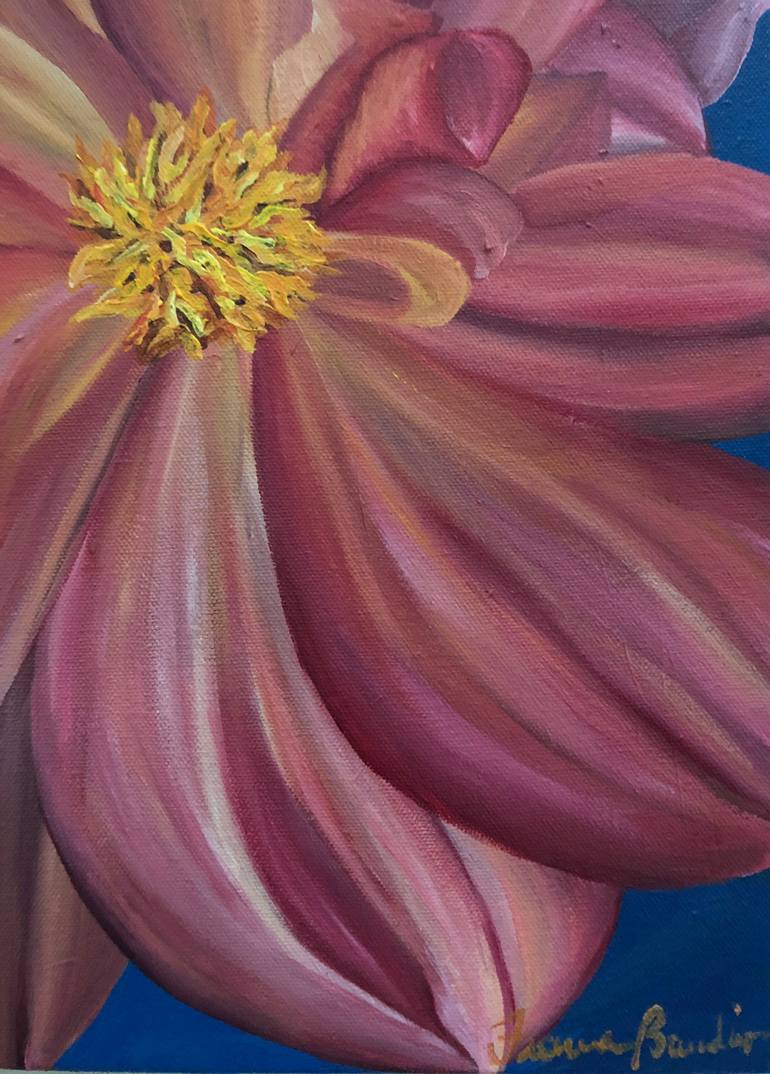 Original Expressionism Floral Painting by Francesca Bandino