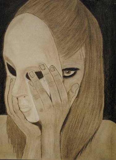 Original Conceptual Women Drawing by Weldon Gray