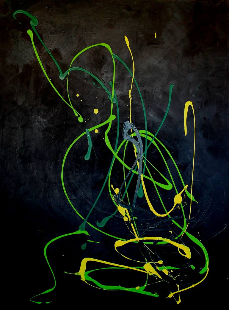 Original Abstract Expressionism Abstract Painting by Marcel De Groot