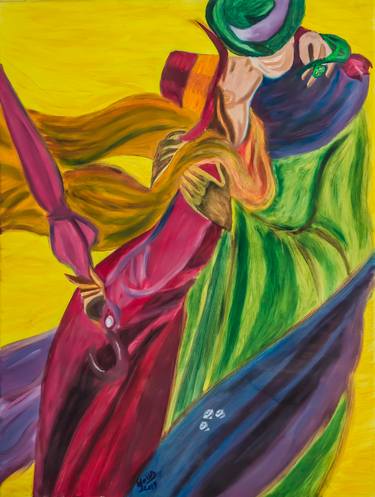 Print of Art Deco Love Paintings by Yous Sufi