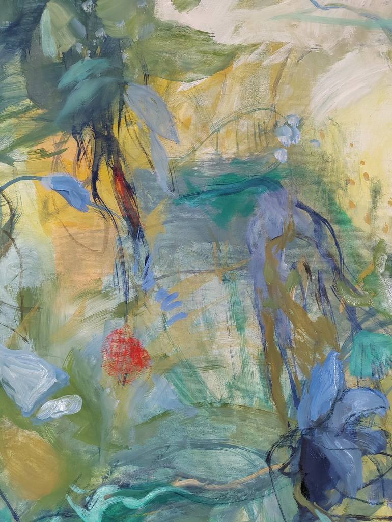 Original Abstract Expressionism Garden Painting by luciana mangione