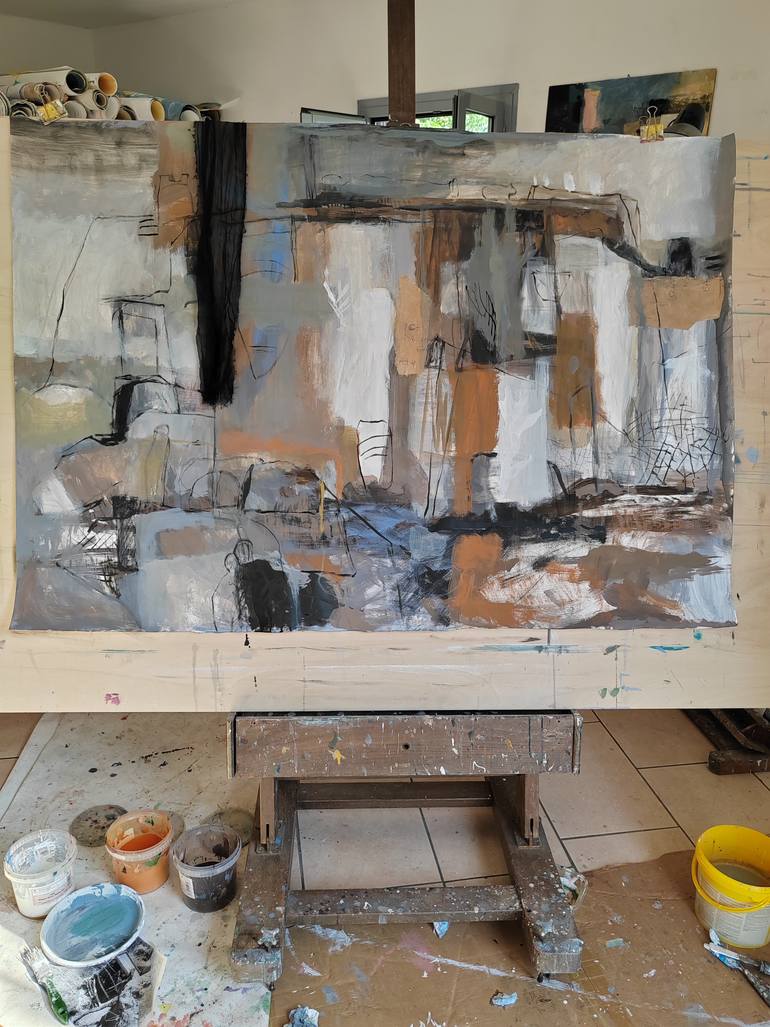 Original Abstract Expressionism Abstract Painting by Luciana Mangione