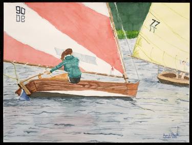 Print of Fine Art Sailboat Paintings by Harper Dangler
