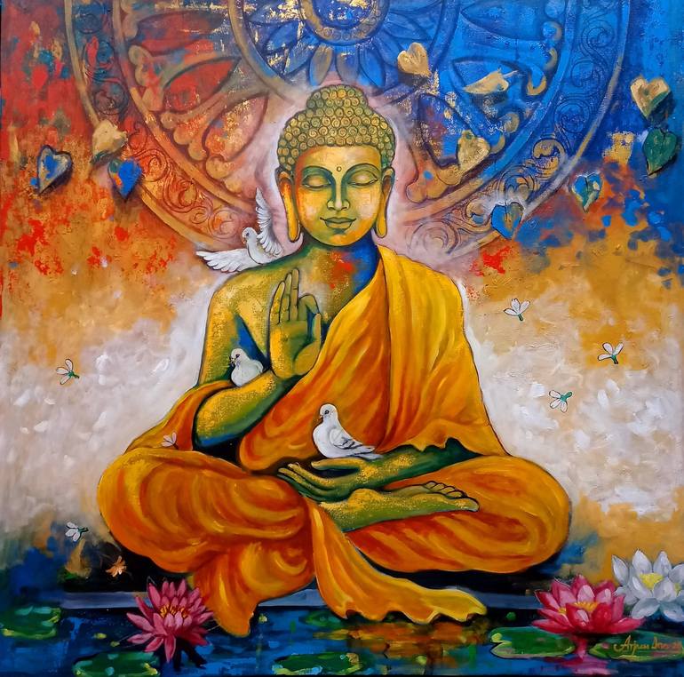 buddha painting acrylic