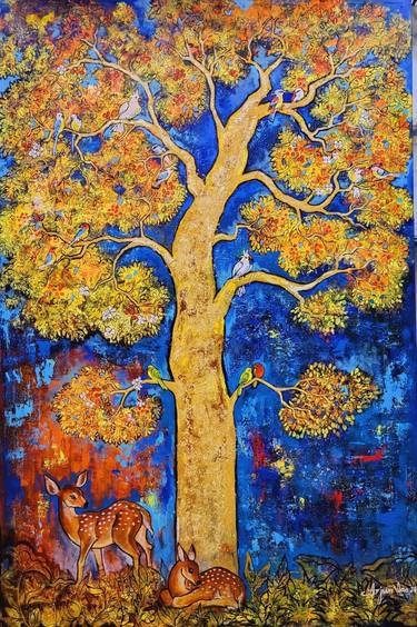 Original Abstract Expressionism Nature Paintings by Arjun Das