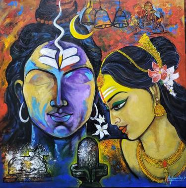 Original Abstract Expressionism Religion Paintings by Arjun Das