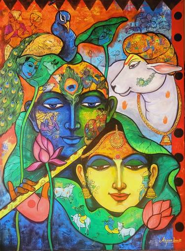 Original Contemporary Love Painting by Arjun Das