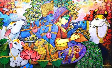 Original Contemporary Love Painting by Arjun Das