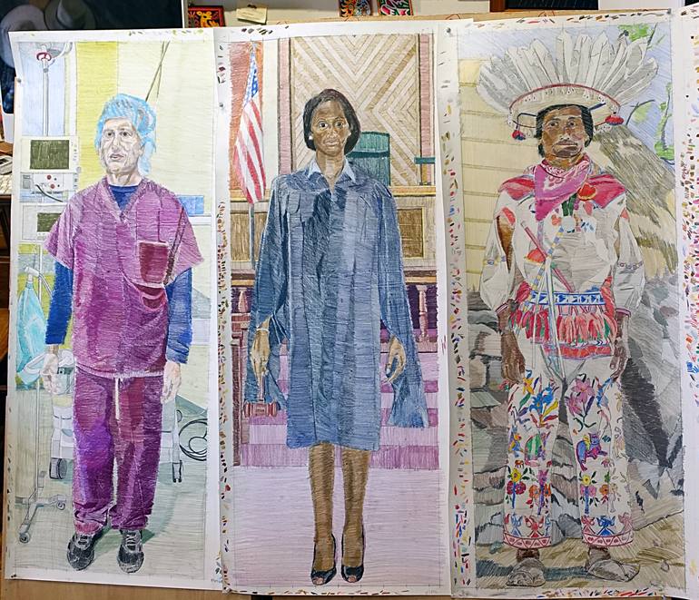 Original Conceptual People Collage by Robert Forman