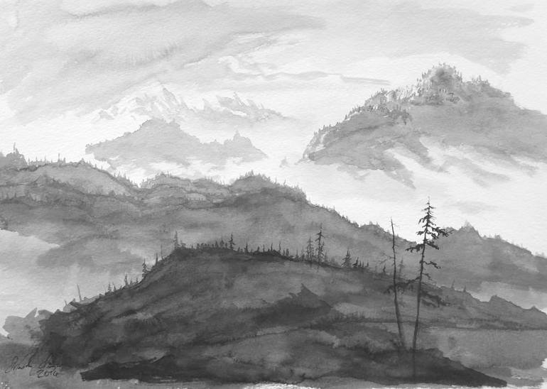 Clouded Valley Painting by Orlando Orozco Saatchi Art