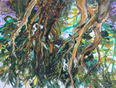 Print of Abstract Tree Paintings by Tereza Zikovska