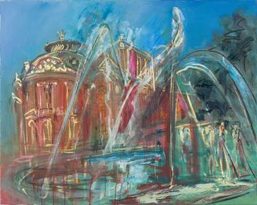 Original Abstract Expressionism Architecture Paintings by Tereza Zikovska